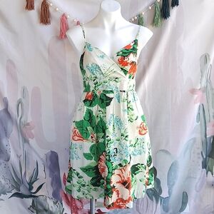 Tommy Hilfiger size 8 Havana Nights Tropical Hibiscus Summer Dress with Pockets